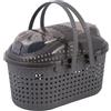 Iris Ohyama, Cestino, Scatola, Borsa, Trasportino in plastica (PP) per gatti, cani, 45 x P29 x H28,5 cm, MPC-450, Grigio