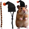 Générique Kit travestimento Halloween criceto - Costume di Halloween per criceto con cappello e sciarpa, accessorio decorativo per feste per roditori fotografia compleanno