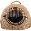 e-wicker24 Alles aus Weide e-wicker24 Transportino Gatto in Vimini Cuccia Gatto Interno Transportino per Gatti con Cuscino Morbido Cesta per Gatto Cesta per Gatti in Vimini Cuccia Igloo Cane Transporto Gatto