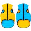 PillowPrim AiryVest - Giacca per cani con tasca, reversibile, impermeabile, antivento, giallo e blu, misura L: 65 x 89 x 65 cm