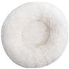 HUAXIQUE Cuccia per Cani Cuccia cuscino ciambella morbida per Cani di Piccola e Media Taglia per Gatti Rotonda in caldo Peluche Lettino nido peluche rotondo per Gatto e Cane 50x50x20cm Bianco