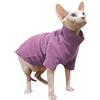 Harikaji Sphynx Devon - Maglione per gatto, senza peli, caldo, per il freddo della Cornovaglia Rex, con colletto alto, abbigliamento (viola, XL)