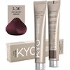 KYO Colore per capelli 100ml + ossigeno 150 ml by kyo, AMMONIA FREE E PPD FREE con collagene Marino e cheratina (5.56 Castano Chiaro Rosso Caldo)