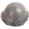 SDA287MZ Parrucchino for capelli umani da 6 pollici con nodi doppi 0,1-0,12 mm Protesi for maschili in pelle Poly PU Protesi Capelli Uomo(7x10)