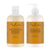 Shea Moisture SheaMoisture Shampoo e Balsamo per capelli danneggiati Burro di karité puro set per la cura dei capelli Shampoo 1x 384 ml, Balsamo 1x 384 ml