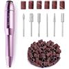 MelodySusie PC120B - Set di lime per unghie elettrico portatile, professionale, per acrilico e gel, manicure e pedicure, lucidatura, design per uso domestico e salone, viola