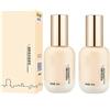 Hualabo Hydrating Waterproof And Light Long Lasting Foundation, Light Fog Makeup Holding Liquid Foundation,Full Coverage Foundation for All Skin Types, 30ml. (White+Natural color)