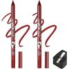 Generico 2 Pcs Colorato Gel Glitter Eyeliner, Eyeliner impermeabile Labbra Liner Ombra occhi Matite sopracciglia Penna Eye Makeup (10 rosso e 10 rosso)