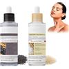 BASTOUR Esfoliante al Riso Bianco & Nero Coreano Punti Neri Rimozione Siero Idratante Delicato Scrub Viso per la Rimozione di Cellule Morte della Pelle e Punti Neri per Tutti I Tipi Di Pell, 80ML*2Pack
