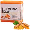 HADAVAKA Barretta Di Sapone Illuminante Per La Pelle Alla Curcuma, Detergente Idratante Pelle Liscia E Tenera Per Uomini E Donne, 100g Sapone Allo Zenzero Idratante Per Pulizia Profonda (1PC)