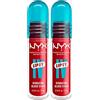 NYX Professional Makeup Lip I.V. Gloss Stain Idratante 2in1 Lipgloss e Tinta Labbra Applicatore a Goccia Formula Vegana con Vitamina B12 e Magnesio Tonalità 10 Berry Thirsty - 2 Lipgloss da 5ml