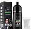 HADAVAKA Black Hair Shampoo Dye, Black Color For Men Women, Instant Hair Blackening Dye Hair Dye Shampoo, Hair Darkening Black Shampoo, To Cover Gray-White Hair, Easy To Use- Quick And Easy (Black)