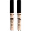 NYX Professional Makeup Correttore Can't Stop Won't Stop Tonalità 1.5 Fair Liquido Multiuso Lunga Tenuta 24h Waterproof Ultra Pigmentato Corregge Scolpisce e Illumina - 2 Correttori da 3,5ml