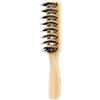 MAWERDCXG Pettine Da Barbiere Per Uomo, Spazzola Volumizzante Con Setole Di Cinghiale Ricurve Verso L'interno E Manico In Legno, Denti In Nylon, Prodotti Per La Cura Dei Capelli Qualità Professionale