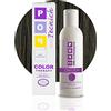 Pop Italy Color Therapy Tinta per Capelli Permanente Professionale in Crema - Copertura 100% Capelli Bianchi - Dermatologicamente Testata - 100 ml - Colore (4/0 Castano + Ossigeno 20 vol. 150 ml)