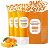 Generisch Orange Enzymes Exfoliating Gel,Deep Cleansing & Brightening for Face & Body Gentle Fruit Enzyme Scrub, Moisturizing, Dead Skin Removal, Ideal Face Exfoliator for All Skin Type 100g (3PC)