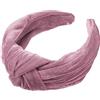 VOCOSTE Velluto Largo Annodato Cerchio per Capelli, Donna Cerchio per Capelli, Capelli Rosa