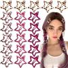 Joez Wonderful 20 fermagli per capelli a forma di stella leopardata, 3 cm, in metallo, graziosi fermagli per capelli a stella, antiscivolo, alla moda, accessori per capelli da donna (4 stili)