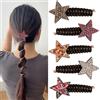 Hokuto Fasce per capelli con filo telefonico, Fasce per capelli colorate con filo telefonico per bambini, Coda di cavallo intrecciata con fiocco Elastici per capelli a spirale Donne Ragazze (Style-D)