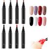 Hperu 8 pezzi/set penne smalto per unghie 8 colori 3 in 1 5ml One Step penna gel per unghie fai da te per donne ragazze manicure pedicure penne per smalto per salone di casa penna gel