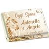 Generico Cioccolatini personalizzabili - Matrimonio - Compleanno - Nascita - Battesimo - Comunione - Cresima - Laurea - SENZA GLUTINE - Cioccolattini Personalizzati 30 pezzi (opzioni quantità) (Matrimonio 1)