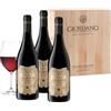 GIORDANO Vino Rosso Box Amarone della Valpolicella DOCG 2021, Confezione da 3 Bottiglie di Vino Rosso Secco Veneto, Corposo e Intenso da Uve Appassite