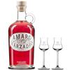 Marzadro DISTILLERIA MARZADRO AMARO LIQUORE ALLE ERBE DI MONTAGNA 70 CL CON 2 BICCHIERI