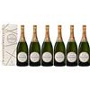 VINADDICT Set di 6 Champagne Laurent Perrier - La Cuvee. Con casi, 750 millilitri