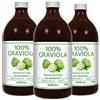 Graviola.de 3 x 100% SUCCO DI GRAVIOLA - non filtrato e vegano - (3 x 500 ml). Prodotto al con purea di 100% Graviola. Guanabana. Corossol. Soursop. Stachelannone.