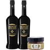 Sicilia Bedda - BOX 2 BOTTIGLIE di AMARO MONTE POLIZO con OMAGGIO di Pesto Trapanese - IDEA REGALO (2 Bottiglie da 70 Cl con Pesto Trapanese 100 Grammi)