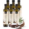 FOODIN Olio MCT 3000 ml (6 x 500 ml) in 100% olio di cocco, olio di trigliceridi a catena media (MCT), realizzato in cocco prodotto, 100% senza glutine e vegano, ideale per la dieta chetogenica
