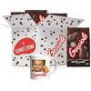Generico Biscotti Frollini Gocciole Extra Dark con Cioccolato Fondente, 4 Pacchi da 400 g + Tazza in ceramica bianca personalizzabile con immagine, foto, testo e nome