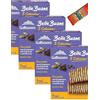 American Brothers Food 4x Galbusera BelleBuone 5 Colazioni Fette con Cioccolato, Semi di Papavero, Girasole e Zucca 200g in omaggio una bustina di miele ambrosoli da 6 g