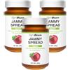 GymBeam Marmellata Senza Zucchero Jammy Spread - Sapore di Frutti di Bosco, Facile da Spalmare, Con Pezzi di Frutta, Ideale per Perdita di Peso (220 g (3er pack), Apple)