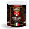 Caffè Europa - Caffe Macinato ottenuto attraverso Tostatura Artigianale, Caffe Cremoso Miscela Arabica, 4x250g (Legna Barattolo)