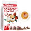 Plant Gift 100% Longan Goji Red Jujube Berry Tea Bag, GUI YUAN HONG ZAO GOU QI CHA 300g/10.58oz (6g * 50bags), combinazione di fiori e tè tè frutta in sacchetti 桂圆红枣枸杞茶