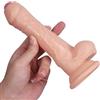 WARFVXIA Fallo Anal Fallo Realistico Fallo Naturale Dong Reale Plug Anale Replica del Pene Morbido Silicone Fallo Realistico Glande e Prepuzio Giocattolo Sessuale per Coppie(Flesh)