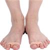 YUYTE Separatori di Dita dei Piedi in Gel di Silicone Morbido per Terapia Dell'alluce Valgo, Prevenzione del Dolore e Rilassamento dei Piedi, Due Dita dei Piedi, Correttore di Alluce per(Colore della pelle)