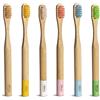 Etico Spazzolino Bamboo Ecologico - 6 Spazzolini Bamboo per Bambini con Setole Morbide, Spazzolini Bambini in Legno Naturale Biodegradabile, Senza BPA, Vegan, Dispositivo Medico