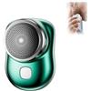 FJZFXKZL Mini rasoio elettrico da uomo, mini rasoio 2026, portatile tascabile, lavabile, elettrico, asciutto e bagnato(Green)