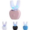 JXpxbao Sonic Brush Spazzolino Elettrico U-Shaped per Adulti - Pulizia Automatica e Sbiancamento dei Denti, Sonic Brush Spazzolino Elettrico a 360° Con Pulizia Automatica (Pink)