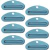TOP-MAX 8 spremi tubetti per dentifricio, dispenser di dentifricio, clip in plastica per dentifricio, crema per le mani e cosmetici (blu)