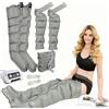 Generic Massaggiatore per gambe con compressione ad aria, pressoterapia per casa stivali compressione pressoterapia, rinforzo di circolazione per piedi, gambe, vita (6 Chamber, 2 Legs+2 Arm+1 Waist)