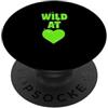 Matching Green Color Graphic Tee Grafica verde verde selvaggio PopSockets PopGrip Adesivo