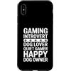 Dog Lover Gaming Introvert Gamer Custodia per iPhone XS Max Gioco introverso amante dei cani Gamer tranquillo proprietario del cane felice