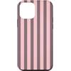 Y2K Retro Aesthetic Stripes Pattern Desi Custodia per iPhone 12 mini Modello estetico retrò a righe verticali rosa marrone Y2K