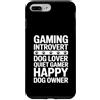 Dog Lover Gaming Introvert Gamer Custodia per iPhone 7 Plus/8 Plus Gioco introverso amante dei cani Gamer tranquillo proprietario del cane felice