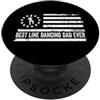 Best Dad Ever Father's Day Dad Birthday Line Dancing Country Music Line Dancer bandiera americana americana PopSockets PopGrip Adesivo