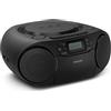 Philips TAZ2500 CD Soundmachine portatile lettore cassette, Radio DAB+/FM, Bluetooth 6.0, Riproduzione USB, Ingresso audio, Boost bassi dinamici, Altoparlanti stereo, Alimentazione CA/Batteria - Nero