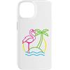 We Love Flamingos Custodia per iPhone 14 Flamingo Retro anni '80 Spiaggia Vintage
